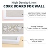OWLKELA 24'' x 36'' Linen Bulletin Board, White Framed Corkboard,