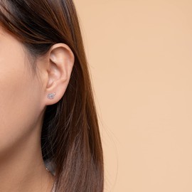 Plastic Earrings, KMEOSCH 2 Pairs of Cute and Lightweight Bling Plastic Birds Earrings Studs for Sensitive Ears in Blue - Hypoallergenic, Stylish & Comfortable