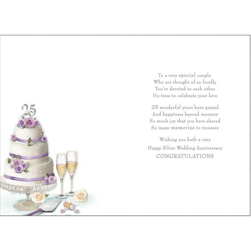 Regal Publishing Annivesary Card Silver (25th) - 9 x 6