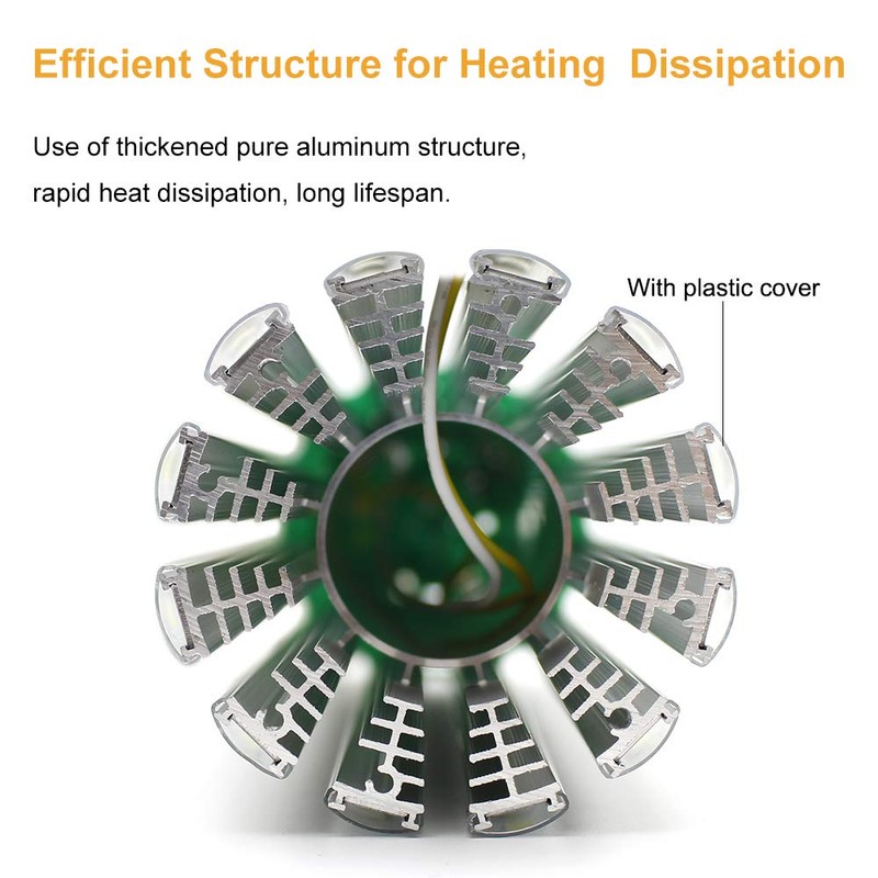 YGS-Tech Super Bright 54W LED Corn Light Bulb, E26/E39 Large