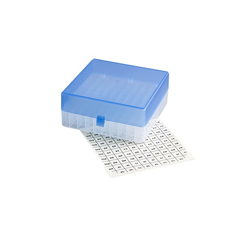 Camlab Plastics RTP/72101-BI Storage Box with Stick on Grid, 100