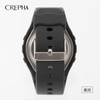 Clefer TE-D190-BK Men's Digital Wristwatch, Radio Wave, Urethane Strap, Black,