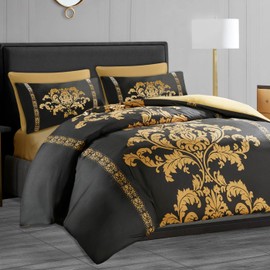 Lazzaro Double Duvet Set - Premium Microfiber Reversible Duvet Cover Double (200 x 200 cm) 3 PCs - Ultra Soft & Hypoallergenic Double Duvet Cover With 2 Pillow Cases