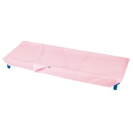 Andy & Helen - Sacco lenzuolo (sopra+sotto) per brandina asilo con angoli elasticizzati per una totale aderenza. Misure standard 65x140 cm in 100% cotone, Rosa
