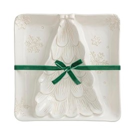 Mud Pie White Christmas Tree Section Server