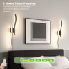 Daunton Modern Plug in Wall Sconce Set of 2, Black