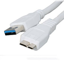 3 Feet USB 3.0 A Male to Micro B Male Cable, White