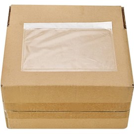 9527 Product 7.5" x 5.5" Clear Adhesive Top Loading Packing List/Shipping Label Envelopes (200 Pack)