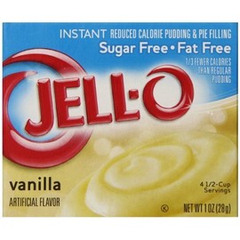 Jell-O Sugar Free-Fat Free Instant Pudding and Pie Filling, Vanilla, 1-Ounce Boxes (Pack of 6) by Jell- O