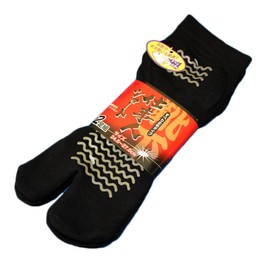 Worker SR778 Men's Socks, Military Feet, Finger Included, Anti-Slip, Set of 2, Non-Slip, Slip Resistant, Short Socks, Mesh for Stuffiness and Comfortable, Black, 2 Fingers, 9.6 - 10.6 inches (24.5 - 27 cm), Black