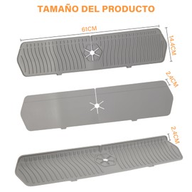 Silicona Tapete para Cocina YOMYM,0.5 Espesor Tapete para Fregadero de Cocina,Plegable Alfombrilla para Fregadero,Tapete Absorbente para Cocina,Faucet Guard & Draining Mat