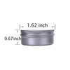 Hulless 0.5 Ounce Aluminum Tin Jar Refillable Containers 15 ml