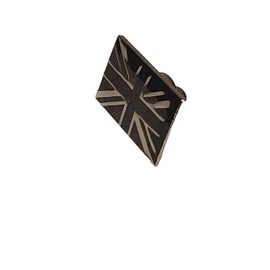 Fat-catz-copy-catz Patriotic Supporters Black & Silver Union Jack Flag Metal Enamel Lapel Pin Badge Great Britain GB UK Police