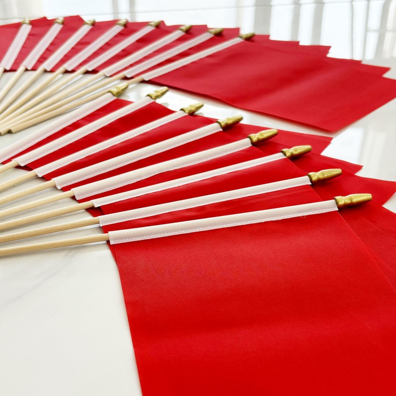 LoveVC 20 Pack Solid Color Plain Red Blank Sublimation Flags