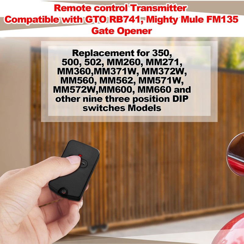 Kingdder 12 Pcs Gate Opener Remote Compatible with Mighty Mule