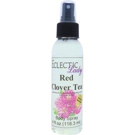 Eclectic Lady Red Clover Tea Body Spray, Double Strength, 4 ounces, Body Mist for Women with Clean, Light & Gentle Fragrance, Cologne with Soft, Subtle Aroma For Daily Use