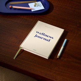 Papier Daily Wellness Journal Diary - Beige | Hardback Cover A5 Wellbeing, Gratitude & Mindset Diary for Personal Growth, Mindfulness & Reflection | Track Goals, Sleep & Lifestyle Habits