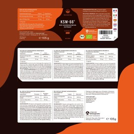 Organic Ashwagandha - KSM-66® Premium Raw Material - 210 Capsules - 600 mg Daily Dose - High Dose - Original Indian Sleeping Berry - Vegan - German Production - TRUE NATURE