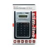 Sentry Slimline Calculator with Stand, Silver/Black (CA273)