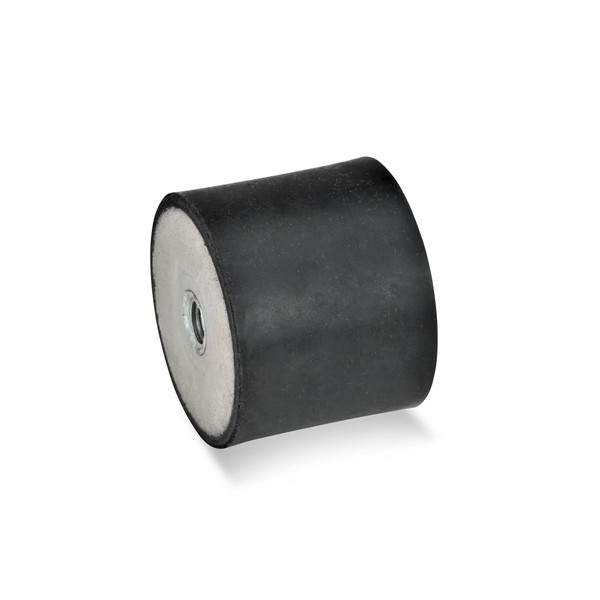 Ganter Normelemente GN 351-25-20-M6-EE-55 351-25-20-M6-EE-55 Rubber Buffer Black Thread M6