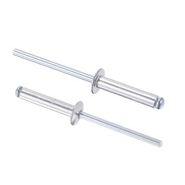 sourcing map Blind Rivets Aluminium Pull Rivets Core Decoration Rivets 4 mm Diameter 20 mm Handle Length Silver Pack of 60