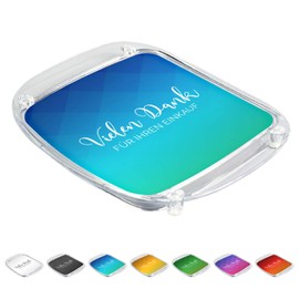 WIRKSAM WERBEN Payment Plate, Cashier Plate, Money Tray for Retail, Thank You for Shopping, Acrylic Glass, Blue, Ready