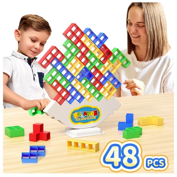 Ziogogco 48 Pcs Game Gifts, Balance Stacking Blocks Game，Perfect for