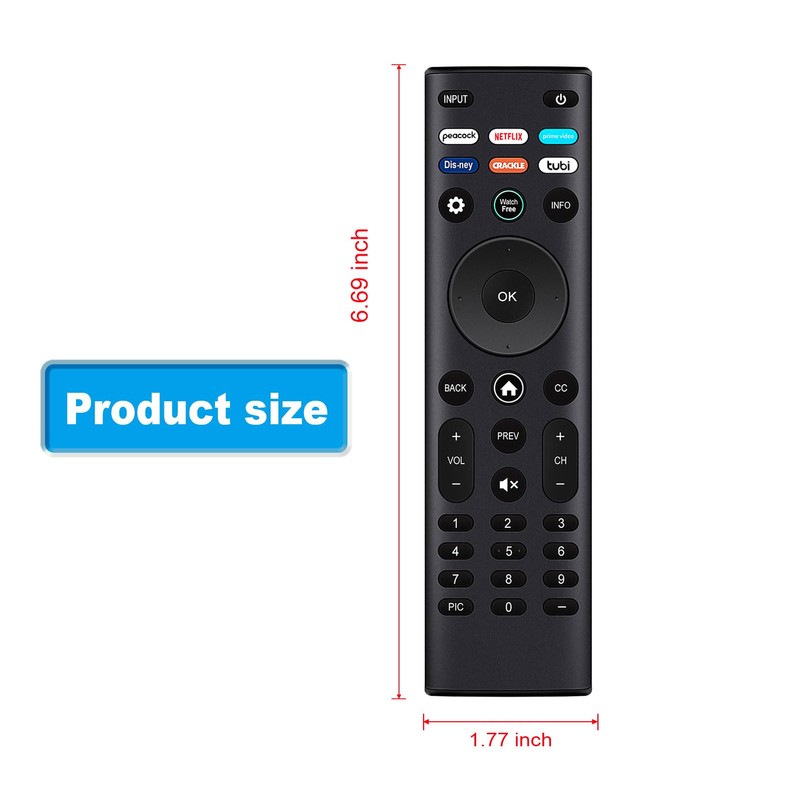 XRT140 Replace Remote Control Compatible with Vizio Smart TV D24h-J09