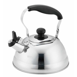 Bestco NQ-0028 Fluted Kettle, Whistling Kettle, 3.7 gal (1.9 L), Fast Boiling, Stainless Steel, IH Compatible