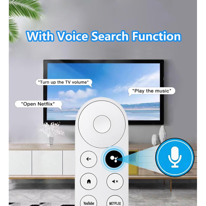 Replacement Voice Remote for Google Chromecast TV, Remote Control for