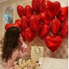 Volunx Red Heart Balloons,10Pcs Helium Red Heart Shaped Foil Balloons,18Inch