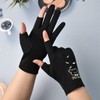 Kingsiely Sunscreen Gloves, Summer, Polka Dots, Lace Gloves, UV Protection,