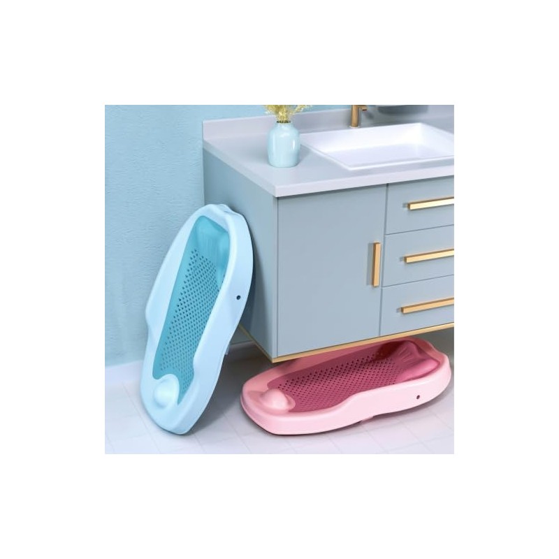 Relaxdays Baby Bathing Aid Set, with Rinse Cup, Tear-Free, Pink