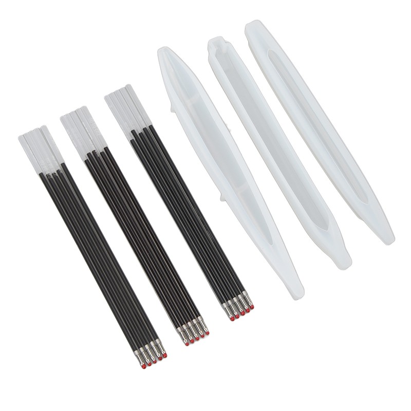 9Pcs Pen Resin Molds Silicone Smoothing Durable Easy Removal Ballpoint