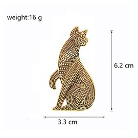 FAIRYGATE Golden Brooch Brooches for Women UK Vintage Crystal Party Cool Tiger Animal Anti Exposure Fixed Brooch, B2917