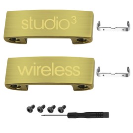 Studio 3 Hinge Replacement Repair Kit Parts Headband Connector Hinges Metal Folding Clip Pin Cover Accessories Compatible with Beats Studio 3 Headphone. (Gold)