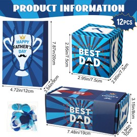 AmazingSpark Happy Father's Day Surprise Gift Box Explosion for Money DIY Folding Bouncing Pop out Exploding Present Box Cash Explosion Money Gift Idea for Dad Men Birthday Party Favor Supplies