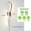 Daunton Modern Plug in Wall Sconce Set of 2, Black