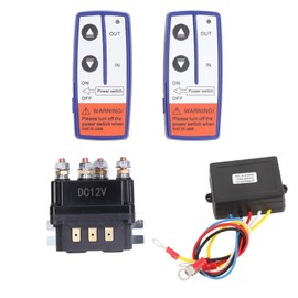 Ausla 12V 250A Winch Relay Kit, Brass Coil Split Charging Remote Control Switch LR4250 for Industrial ATV Snowmobiles