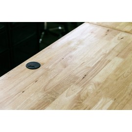 Heavy Duty Floor Grommet w/Cover 5 Inch | Black ABS Plastic Grommet for Cable Organization | Great to Organize Cables | Easy Installation