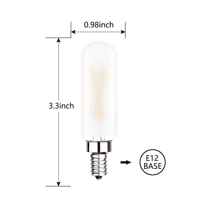 Sunaiony Dimmable T6 LED Bulb 25W Candelabra 2W E12 Edison