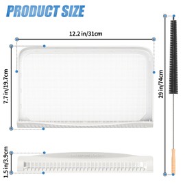 LUBIYACK 33001808 Dryer Lint Filter Screen with Dryer Lint Brush Compatible with Whirlpool Maytag Dryer MDG5500AWW MDE9206AYW, Replaces WP33001808, AH2035632, PS2035632