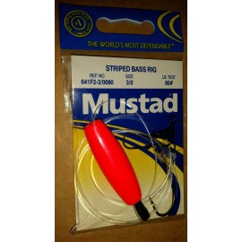Mustad 641F2-3/0080 Size 3/0 Hook Striped Bass 80 # Test Fishing Rig