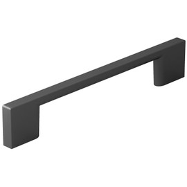 Richelieu Hardware BP8160128900 Armadale Collection 5 1/16-inch (128 mm) Center-to-Center Matte Black Modern Rectangular Cabinet and Drawer Pull Handle for Kitchen, Bathroom, and Furniture