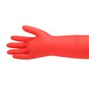 Rubber Cleaning Gloves Kitchen Dishwashing Glove 2-Pair,Waterproof Reuseable, Made in
