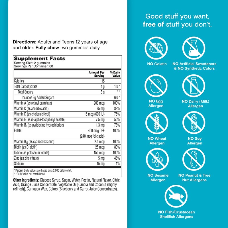 One A Day Teen Boy’s Daily Essentials Multivitamin Gummies, Teen