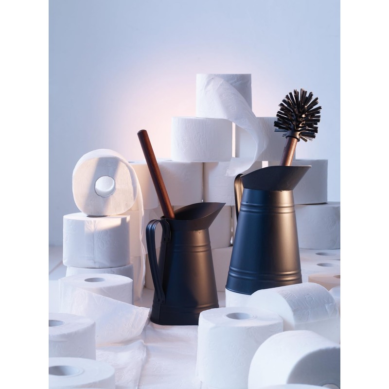 REDECKER Nylon Toilet Brush with Dark Coated Metal Holder, Oiled