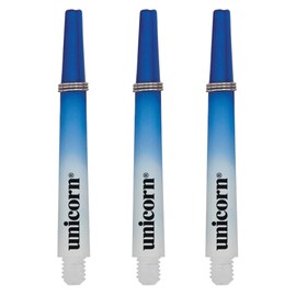 Unicorn Dart Shafts | Gripper 3 Two-Tone | Durable Nylon | Blue and White | 3 Stems | Short 34.4 mm