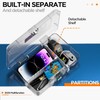 AICase Biometric Fingerprint Storage Box, Transparent Portable Jewelry Cash Safe