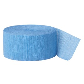 Unique Industries, Crepe Paper Streamer, Party Supplies - Baby Blue, 81 Feet